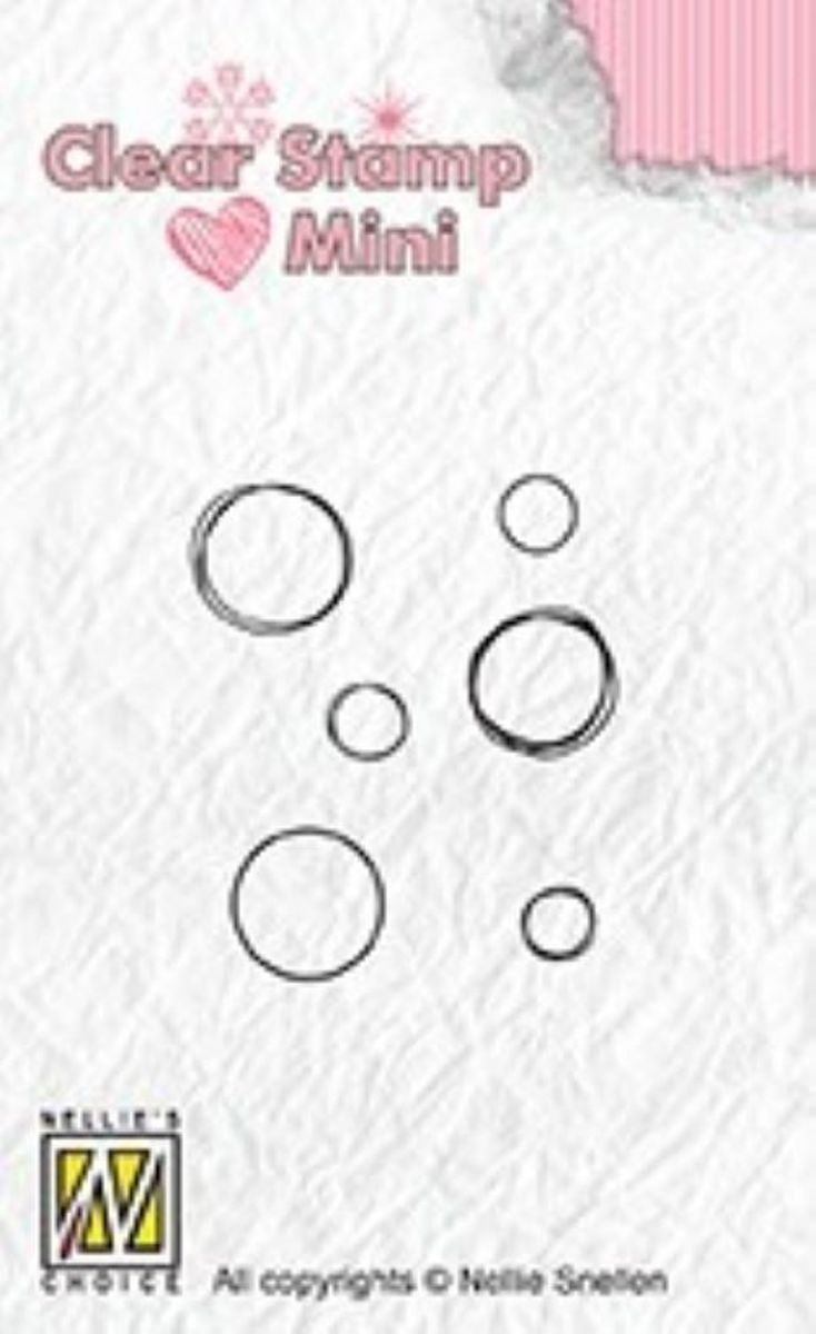 MAFS012 mini stempel clearstamp Nellie Snellen Bubbels, Bubbles